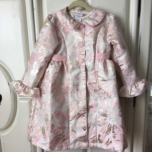 Beautiful gold and pink Brocade girls dress